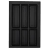 SOTECH Besteckkästen<Orga-Box VII Besteckeinsatz Schwarz 400 mm Höhe 50,5 mm mit Softtouch Oberfläche