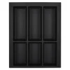SOTECH Besteckkästen<Orga-Box VII Besteckeinsatz Schwarz 450 mm Höhe 50,5 mm mit Softtouch Oberfläche