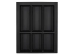SOTECH Besteckkästen<Orga-Box VII Besteckeinsatz Schwarz 450 mm Höhe 50,5 mm mit Softtouch Oberfläche