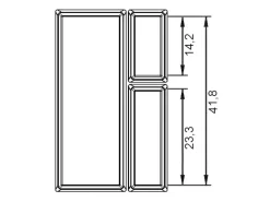 Outlet SOTECH Orga-Box VII Besteckeinsatz Schwarz 300 mm Höhe 50,5 mm mit Softtouch Oberfläche