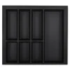 SOTECH Orga-Box VII Besteckeinsatz Schwarz 600 mm Höhe 50,5 mm mit Softtouch Oberfläche< Besteckkästen
