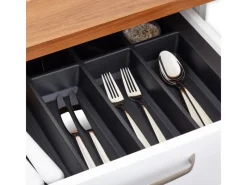 SOTECH Orga-Box VII Besteckeinsatz Schwarz 600 mm Höhe 50,5 mm mit Softtouch Oberfläche< Besteckkästen