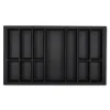 Clearance SOTECH Orga-Box VII Besteckeinsatz Schwarz 900 mm Höhe 50,5 mm mit Softtouch Oberfläche
