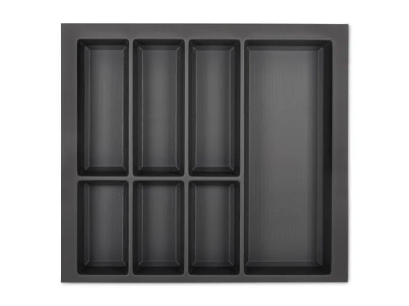 SOTECH Besteckkästen<Orga-Box VII Besteckeinsatz Basaltgrau 600 mm Höhe 50,5 mm mit Softtouch Oberfläche