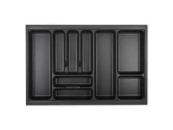 SOTECH Besteckkästen<Orga-Box VIII Besteckeinsatz 711 x 480 x 55 mm Lavagrau mit Perlstruktur Für 80er Schränke in Häcker Küchen