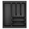 SOTECH Orga-Box VIII Besteckeinsatz 411 x 480 x 55 mm Lavagrau mit Perlstruktur Für 50er Schränke in Häcker Küchen< Besteckkästen