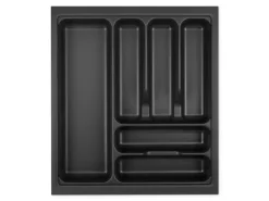 SOTECH Orga-Box VIII Besteckeinsatz 411 x 480 x 55 mm Lavagrau mit Perlstruktur Für 50er Schränke in Häcker Küchen< Besteckkästen