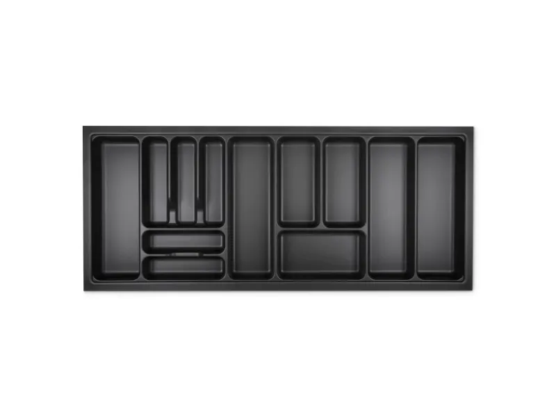 Outlet SOTECH Orga-Box VIII Besteckeinsatz 1111 x 480 x 55 mm Lavagrau mit Perlstruktur Für 120er Schränke in Häcker Küchen