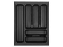 SOTECH Besteckkästen<Orga-Box VIII Besteckeinsatz 361 x 480 x 55 mm Lavagrau mit Perlstruktur Für 45er Schränke in Häcker Küchen