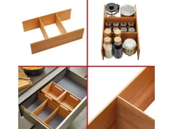 SOTECH Schubladen Besteckeinsatz 473 x 273 x 145 mm Aus Massivholz Eiche Lackiert< Besteckkästen