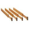 Sale SOTECH 4-Teiliges ORGA-BOX Bambus Schubladen Trennsystem 430 bis 556 mm Höhe 63 mm mit Federmechanismus