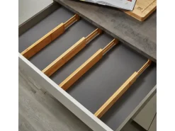 Sale SOTECH 4-Teiliges ORGA-BOX Bambus Schubladen Trennsystem 430 bis 556 mm Höhe 63 mm mit Federmechanismus