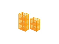 PROREGAL SparSet 5 x Eurobehälter Bäcker- und Konditorenkasten HxBxT 42,1 x 40 x 60 85 Liter Gelb-Orange Brötchenkiste Sstapelbare Bäckerkiste< Vorratsdosen|Vorratsbehälter
