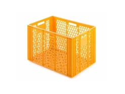 PROREGAL SparSet 5 x Eurobehälter Bäcker- und Konditorenkasten HxBxT 42,1 x 40 x 60 85 Liter Gelb-Orange Brötchenkiste Sstapelbare Bäckerkiste< Vorratsdosen|Vorratsbehälter