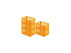 PROREGAL SparSet 5 x Eurobehälter Bäcker- und Konditorenkasten HxBxT 34,9 x 40 x 60 70 Liter Gelb-Orange Brötchenkiste Sstapelbare Bäckerkiste< Vorratsdosen|Vorratsbehälter