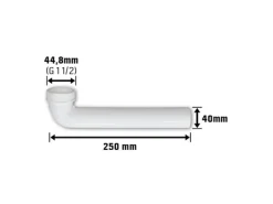 Zubehör Für Küchenarmatur|Ersatzteile Küchenarmatur<Spültisch-Ablaufbogen 44,8 mm (G 1 1/2) Weiß