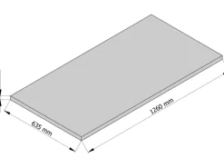 Sprela Arbeitsplatten Antifingerprint Schwarz 2,8 cm x 126 cm x 63,5 cm FSC®< Kücheninseln