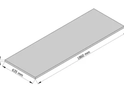 Clearance Sprela Arbeitsplatten Galaxus 2,8 cm x 186 cm x 63,5 cm FSC®