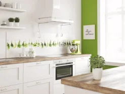 Spritzschutz-Rückwand WandArt easy 120 x 58,5 cm Herbs Line (D3106P BRIL) FSC®< Herde|Küchenrückwände