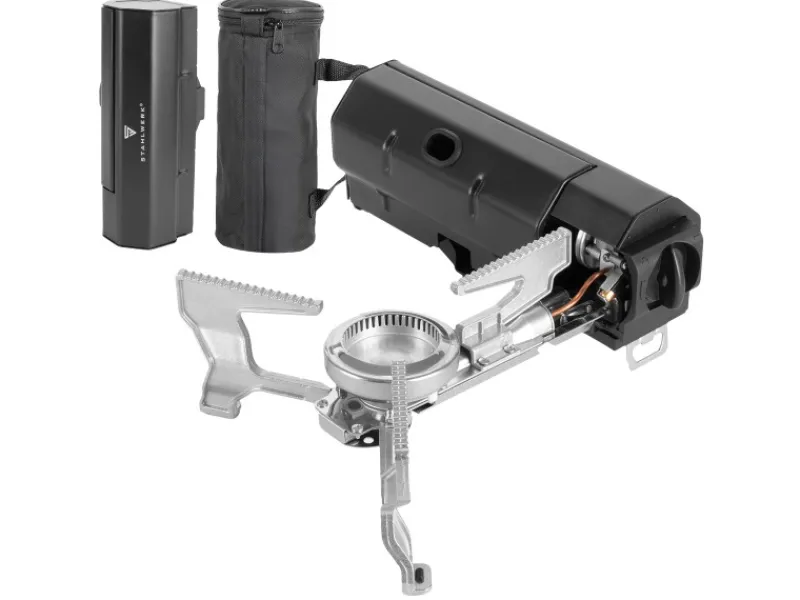 STAHLWERK Pfannen<Campingkocher Faltbar Klappbarer Gaskocher Outdoor Butangas Kocher