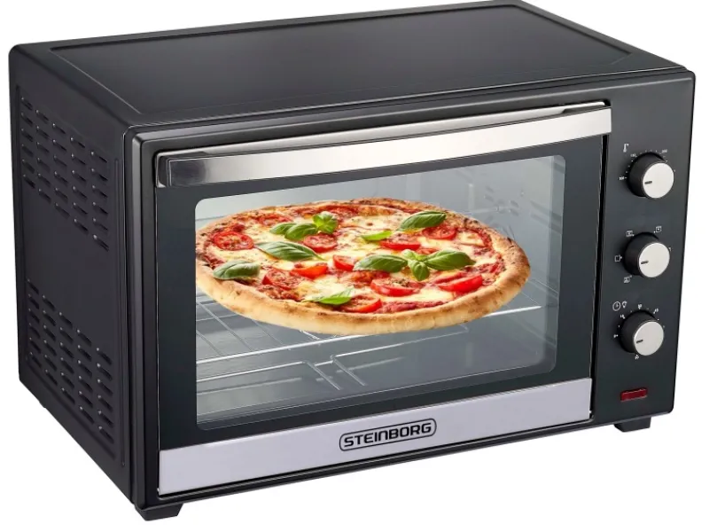 STEINBORG SB-3006 Backofen 60 Liter 2000 Watt Schwarz< Haushaltsgeräte