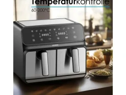 STEINBORG SB-3131 Dual Heißluftfritteuse 4+4 Liter 1700 Watt< Haushaltsgeräte