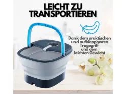 Outlet STEINBORG SB-1061 Faltbares Fußsprudelbad mit Fernbedienung Platzsparend Timer