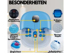 STEINBORG SB-1060 Faltbares Fußsprudelbad mit Fernbedienung Platzsparend Timer< Haushaltsgeräte