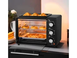 Best STEINBORG SB-3001  3in1 Minibackofen mit Umluft 20 Liter 1300 Watt Schwarz