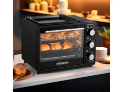 Best STEINBORG SB-3001  3in1 Minibackofen mit Umluft 20 Liter 1300 Watt Schwarz