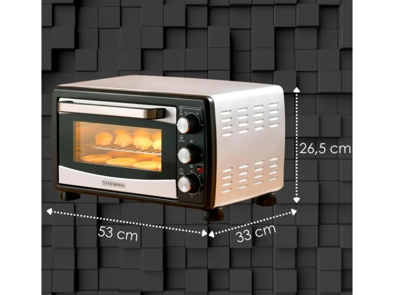Best STEINBORG SB-3007 Minibackofen mit Umluft 20 Liter 1380 Watt
