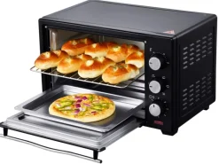 Best STEINBORG SB-3002 Minibackofen mit Umluft 25 Liter 1600 Watt Schwarz