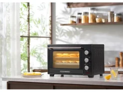 Best STEINBORG SB-3002 Minibackofen mit Umluft 25 Liter 1600 Watt Schwarz