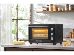 Best STEINBORG SB-3002 Minibackofen mit Umluft 25 Liter 1600 Watt Schwarz