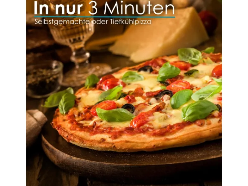 STEINBORG Haushaltsgeräte<SB-3140 Pizzaofen Elektrisch 32 cm mit Pizzastein Timer 5 Stufen 1200 Watt