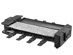 STEINBORG SB-2220 Raclette Grill für 8 Personen mit Teilbarer Kombinierter Grillfläche 1500 Watt< Pfannen|Haushaltsgeräte