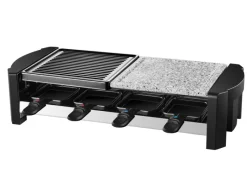 STEINBORG Haushaltsgeräte<SB-2140 Raclette Grill für 8 Personen mit Kombinierter Grillfläche 1300 Watt