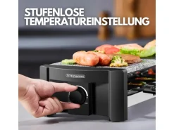 STEINBORG Haushaltsgeräte<SB-2140 Raclette Grill für 8 Personen mit Kombinierter Grillfläche 1300 Watt