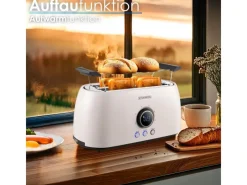 Hot STEINBORG SB-2214 XXL 4 Scheiben Toaster Digitales Display 1500 Watt Beige