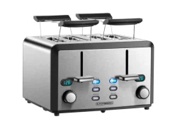 STEINBORG Haushaltsgeräte<SB-2210 XXL 4-fach Toaster 1600 Watt 2x Brötchenaufsatz