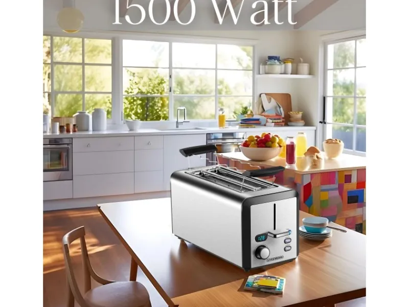 STEINBORG SB-2211 XXL Langschlitz Toaster mit Brötchenaufsatz 1500 Watt< Haushaltsgeräte
