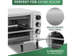 STEINBORG SB-3005W Minibackofen 13 Liter 1200 Watt Weiß< Haushaltsgeräte