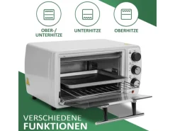STEINBORG SB-3005W Minibackofen 13 Liter 1200 Watt Weiß< Haushaltsgeräte