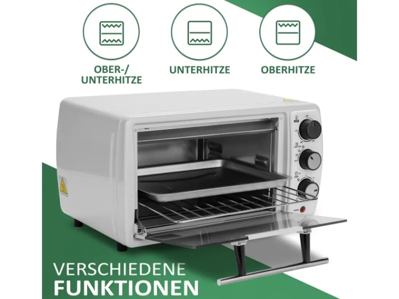 STEINBORG SB-3005W Minibackofen 13 Liter 1200 Watt Weiß< Haushaltsgeräte