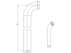 Zubehör Für Küchenarmatur<Sturotec Ablaufbogen 1 1/4 Zoll 25 cm in Chrom