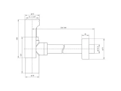Sturotec Design Röhrensiphon 1 1/4 Zoll Serienübergreifend in Schwarz Matt< Zubehör Für Küchenarmatur