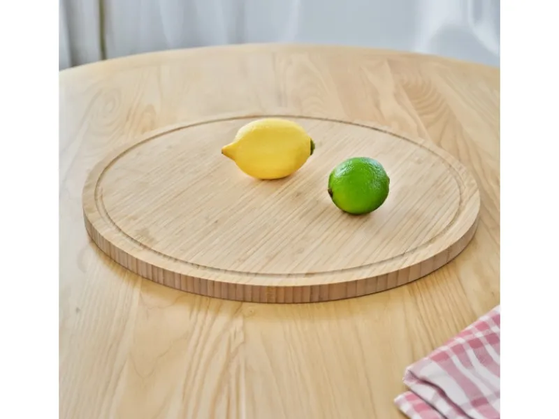 Outlet SVITA Luigi 2er Bambustablett Schneidebrett Küchenbrett Servierplatte Saftrille