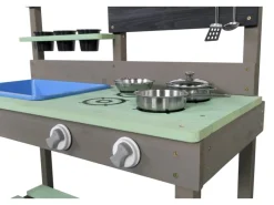 SwingKing Herde<Swing King Spielküche Mud Kitchen 88 cm x 77 cm x 34 cm Grau-Grün FSC®
