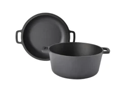 TAINO Double Dutch Oven 6L Gusseisen Deckel Allzweck-Kochtopf Schmortopf Dopf< Pfannen|Töpfe