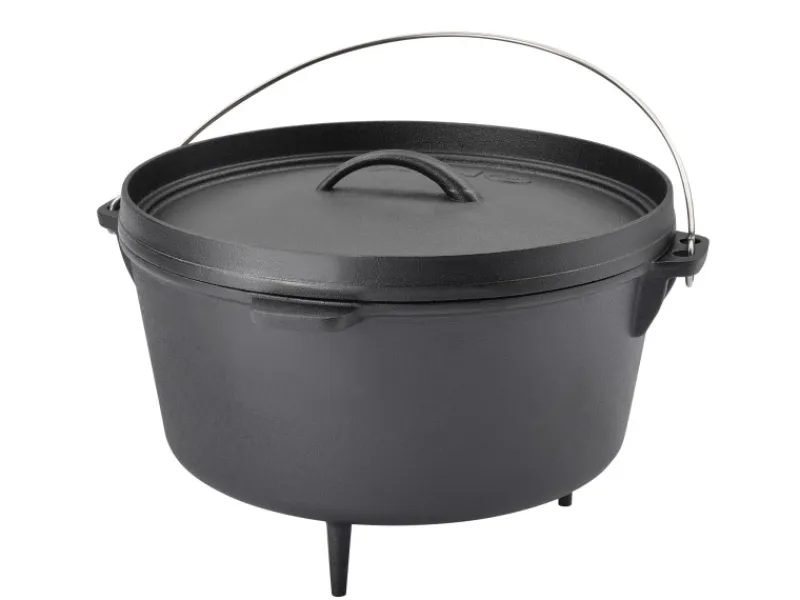 TAINO Dutch Oven Gusseisen 8L Set Deckelheber Ständer Zubehör Cast Iron< Herde|Töpfe